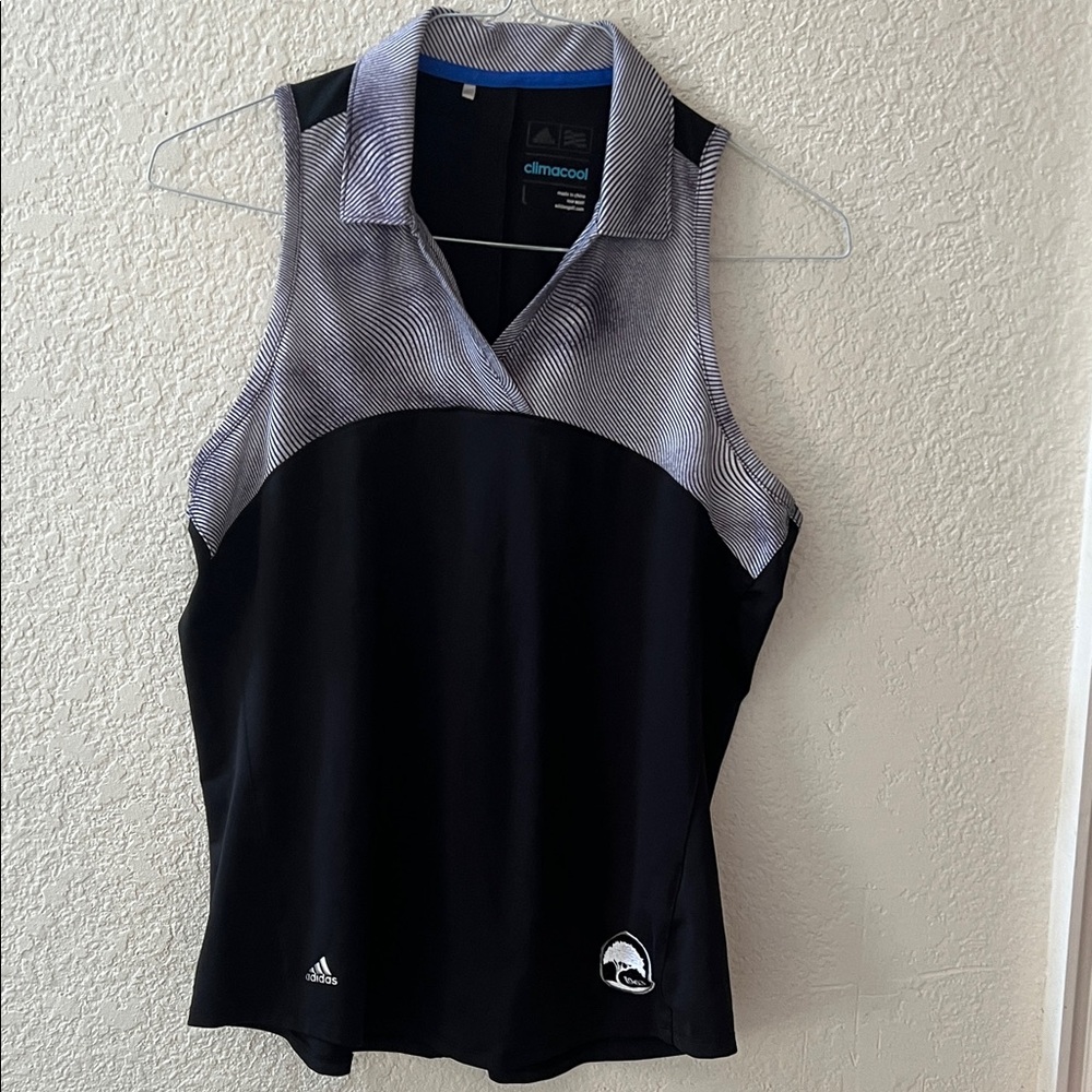 Adidas Women's Black and White ClimaCool Tank Top